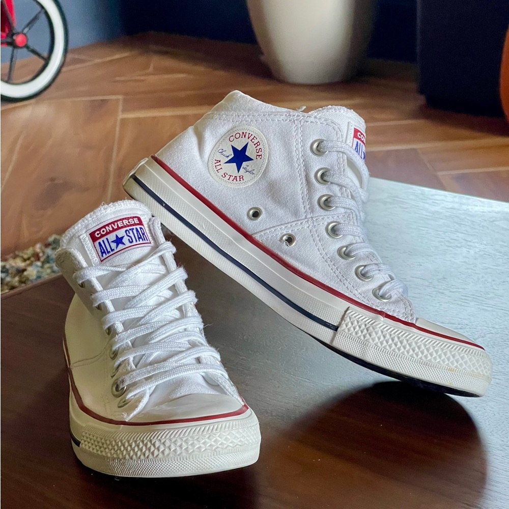 Converse All Star White Canvas Sneakers Women Size 7